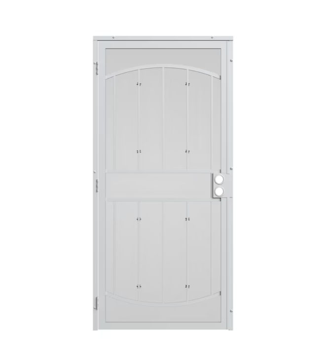 Gatehouse Gibraltar 32-in X 81-in White Steel Surface Mount Security D ...