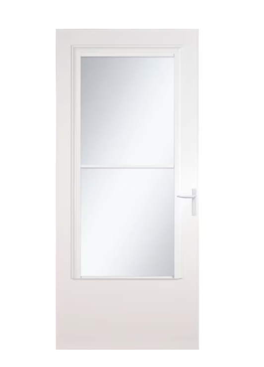 Larson Concord 32 In X 81 In White Mid View Retractable Screen Wood Co Proarb 3045