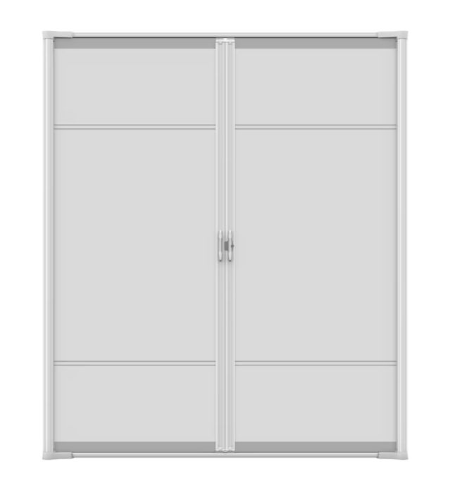 larson brisa 72-in x 80-in white aluminum retractable screen door