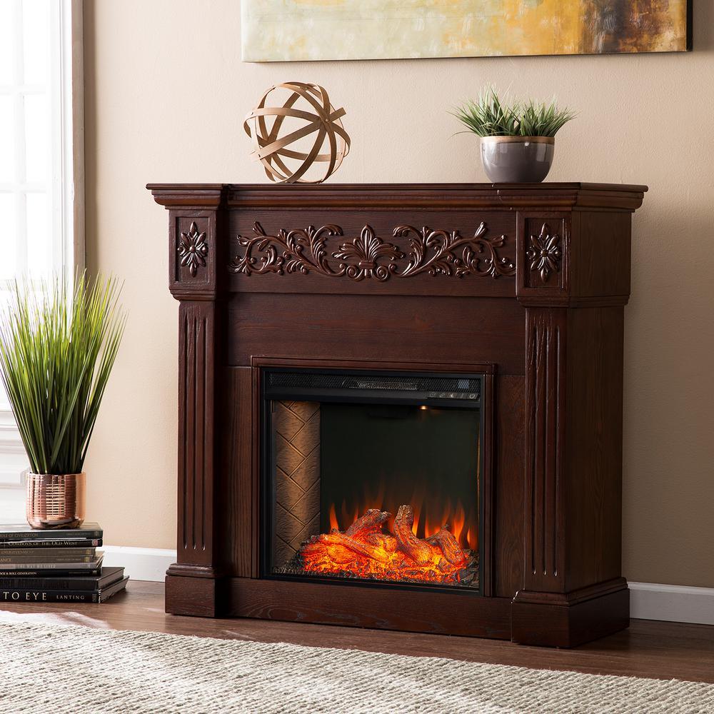 Stanton Alexa Enabled 44.5 in. W Electric Smart Fireplace in Rich Espr –  Arborb