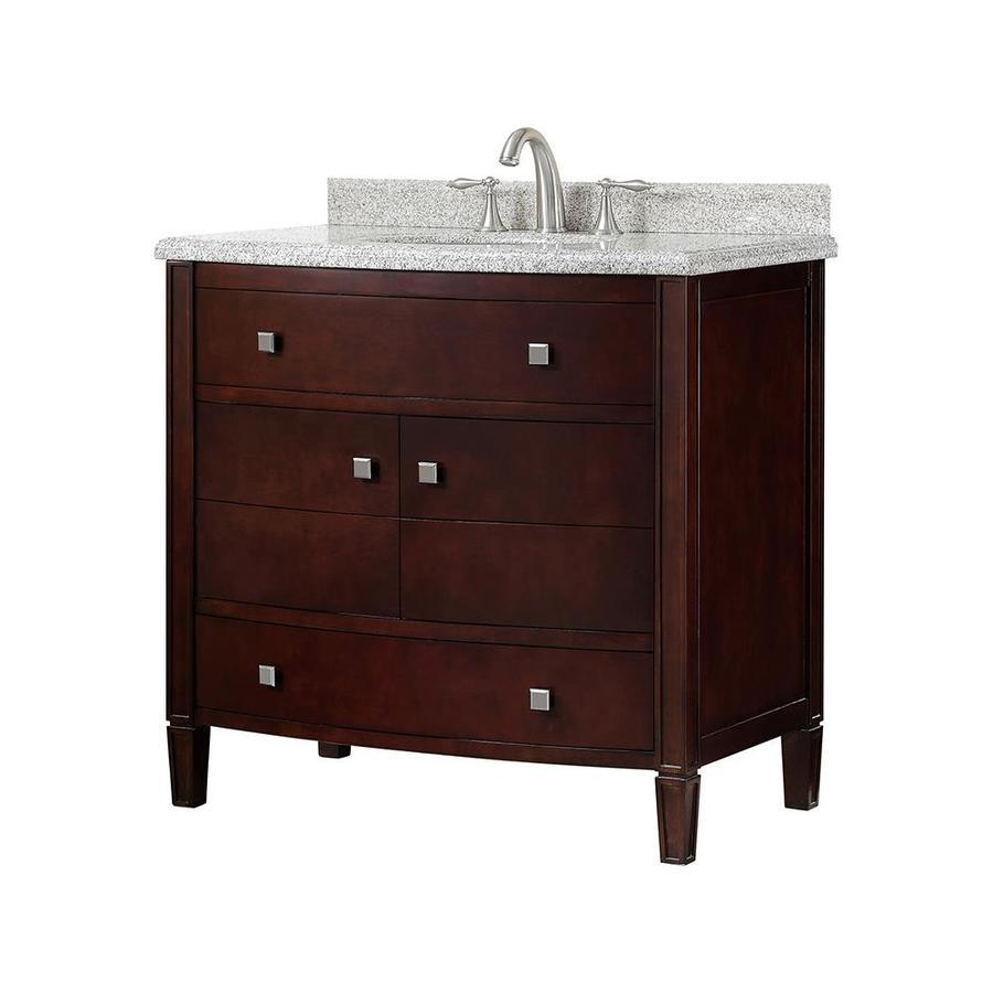 OVE Decors Bolton 36in Tobacco Single Sink Bathroom Vanity with Tiger