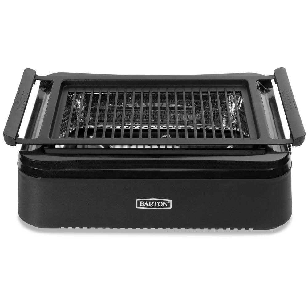 Barton 1650-Watt in Black with Drip-Tray Electric Smokeless Infrared Indoor Grill