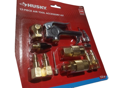 Husky Air Compressor Accessory Fitting Coupler Test Equipment Kit 13 Pcs Brass