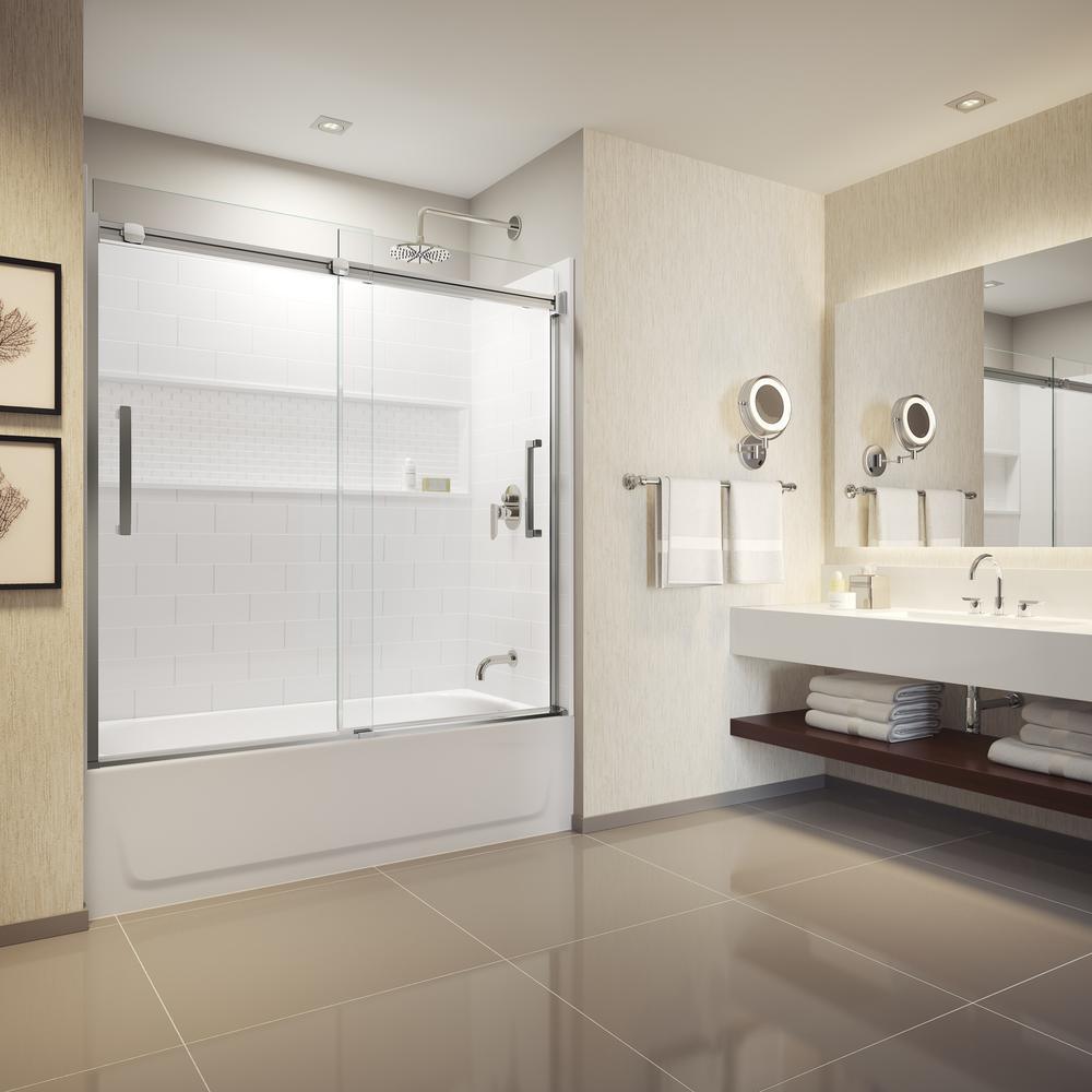 Nextile 30 in. x 60 in. x 60 in. 4Piece DirecttoStud Alcove Tub Sur