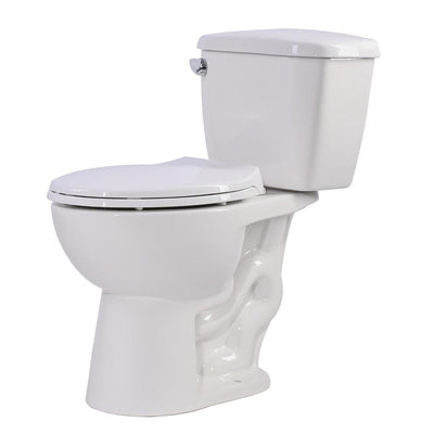 Author 2-piece 1.28 GPF Single Flush Elongated Toilet in White - Super Arbor