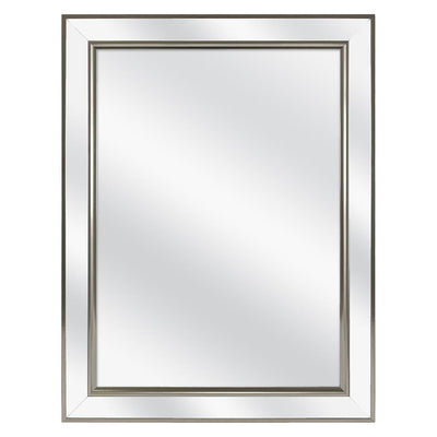 20-1/8 in. W x 26 in. H Fog Free Framed Recessed or Surface-Mount Mirror Bathroom Medicine Cabinet in Brushed Nickel - Super Arbor