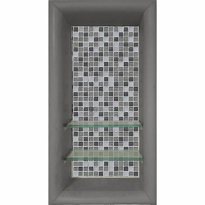 Del Mar 12 in. x 4 in. x 24 in. Shower Niche in Wet Cement - Super Arbor