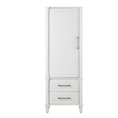 Aberdeen 20-7/10 in. W x 60 in. H x 14-2/5 in. D Bathroom Linen Storage Cabinet in White - Super Arbor