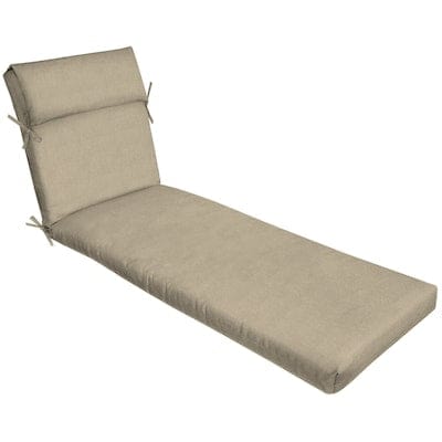 allen + roth Madera Linen Wheat Patio Chaise Lounge Chair Cushion