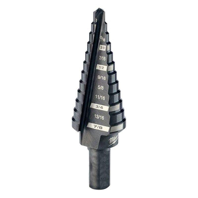 3/16 in. - 7/8 in. x 1/16 in. #4 Step Black Oxide Drill Bit - Super Arbor