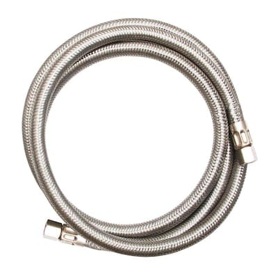 EASTMAN 20-ft 1/4-in Compression Inlet x 1/4-in Compression Outlet Stainless Steel Ice Maker Connector