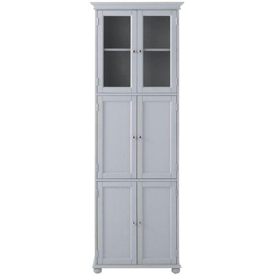 Hampton Harbor Tall Cabinet with 25 in. W in Gray Finish - Super Arbor