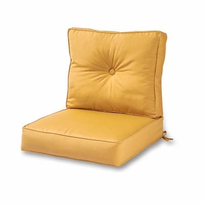 Greendale Home Fashions Sunbrella 2-Piece Wheat Deep Seat Patio Chair Cushion