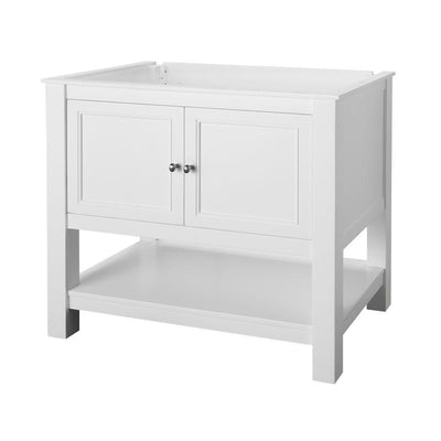 Gazette 36 in. W Bath Vanity Cabinet Only in White - Super Arbor