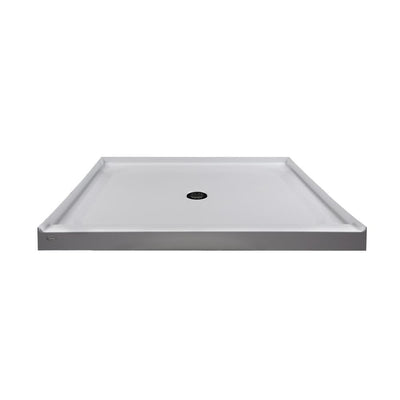 48 in. x 36 in. Center Drain 3.19 in. Shower Base in White - Super Arbor