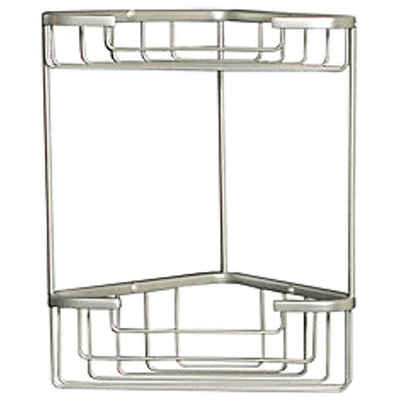 Wiretone Double Corner Basket in Chrome - Super Arbor