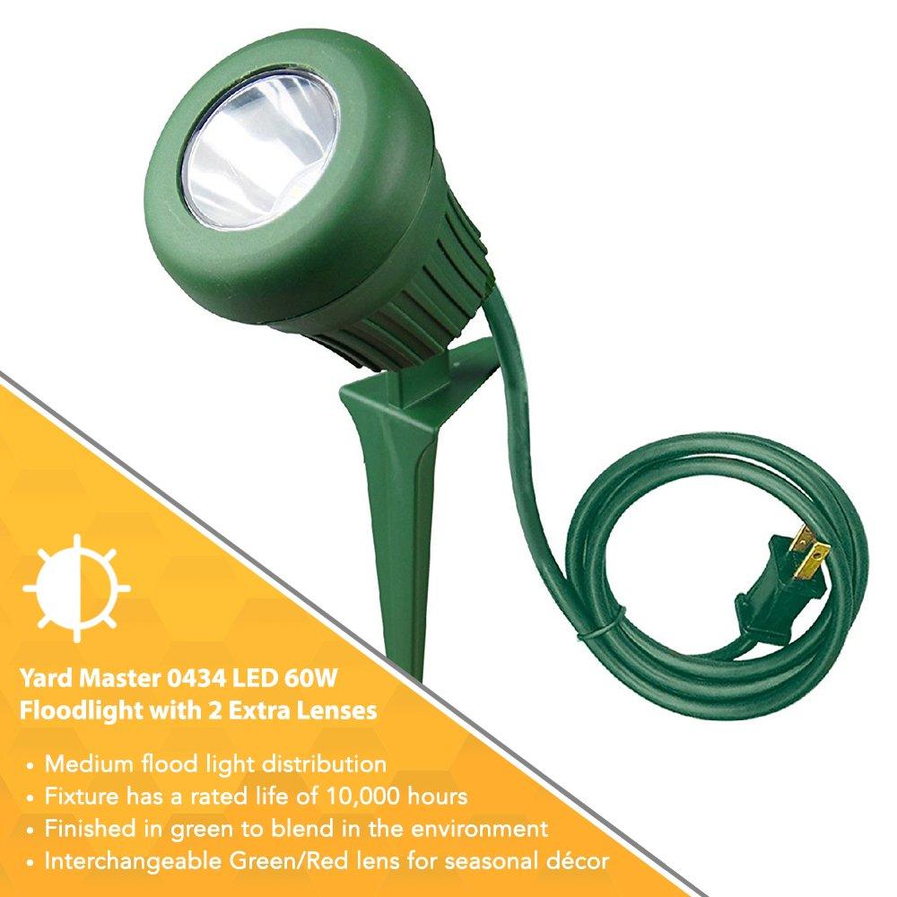 Woods 434 Green 3 Sjtw Cord Led Outdoor Garden Flood Light with Stake PROARB