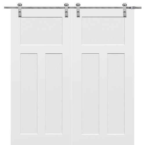 Mmi Door 72 In X 80 In Primed 3 Panel Craftsman Primed Molded Composit Proarb 8511