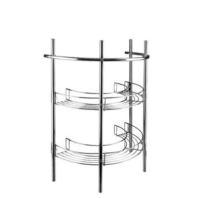 21 in. Pedestal Storage Unit in Chrome - Super Arbor