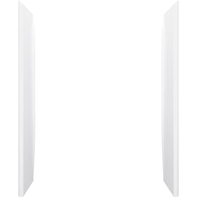 STORE+ 30 in. W x 75.75 in. H 2-Piece Direct-to-Stud Alcove Shower End Wall Set in White - Super Arbor