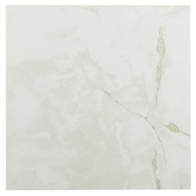 ACHIM Sterling Classic White Stone 12 in. x 12 in. Peel and Stick Vinyl Tile (20 sq. ft. / case) - Super Arbor