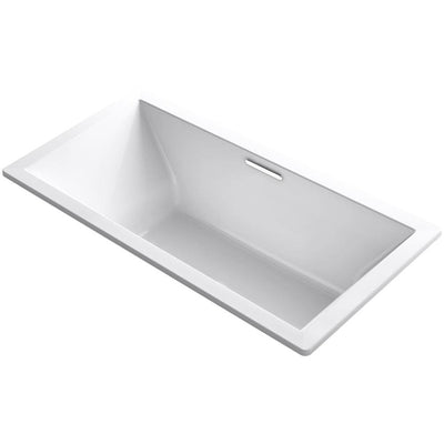 Underscore 6 ft. Acrylic Rectangular Drop-in or Undermount Non-Whirlpool Bathtub in White - Super Arbor