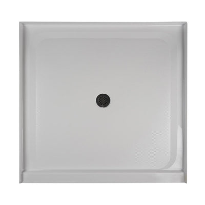 48 in. x 48 in. Center Drain 3.19 in. Shower Base in White - Super Arbor