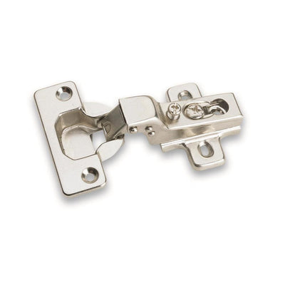 European Chrome Half Overlay 110-Degree Hinge (1-Pair) - Super Arbor