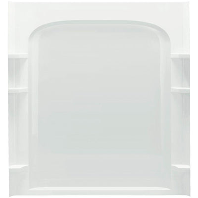 Ensemble Curve 60 in. x 1-1/4 in. x 72-1/2 in. 1-Piece Direct-to-Stud Alcove Back Shower Wall in White - Super Arbor