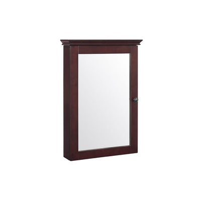 Lydia 19.25 in. W x 28 in. H x 5.25 in. D Surface Mount Medicine Cabinet in Espresso - Super Arbor