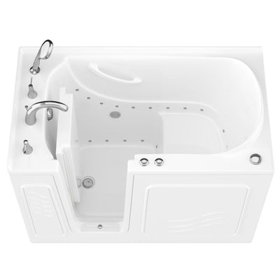 HD Series 30 in. x 53 in. Left Drain Quick Fill Walk-In Air Tub in White - Super Arbor