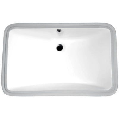 Dahlia Series 7.5 in. Ceramic Undermount Sink Basin in White - Super Arbor