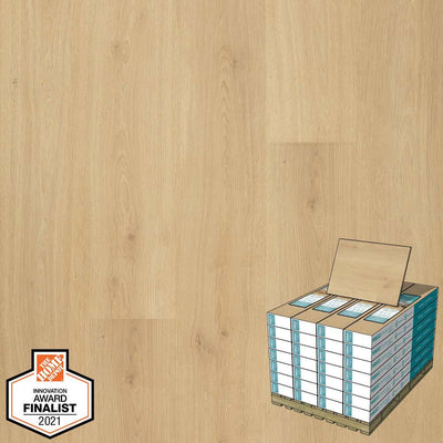 Defense+ 7.48 in. W Sun Veiled Oak Antimicrobial Waterproof Laminate Wood Flooring (549.64 sq. ft./pallet) - Super Arbor