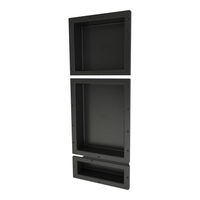 Redi Niche 16 in. x 40 in. Triple Shower Niche Set in Black - Super Arbor