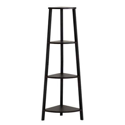 Columbia 13.82 in. W Corner Shelf in Black and Brown Finish - Super Arbor