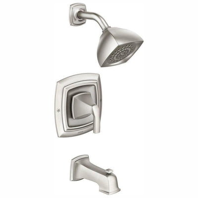 Hensley Single-Handle 1-Spray Tub and Shower Faucet in Spot Resist Brushed Nickel (Valve Included) - Super Arbor