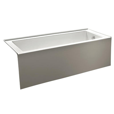 Contemporary 5 ft. Acrylic Right Hand Drain Rectangular Alcove Non-Whirlpool Bathtub in White - Super Arbor