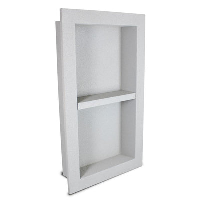 12 in. x 16 in. x 3.5 in. Shower Niche with Modular Shelf in Gray - Super Arbor