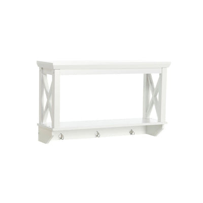 X-Frame 7-17/25 in. L x 15-7/20 in. H x 25-49/50 in. W Wall-Mount MDF 2-Shelf in White - Super Arbor