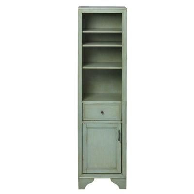 Hazelton 18 in. W x 15 in. D x 67-1/2 in. H Bathroom Linen Cabinet in Antique Green - Super Arbor