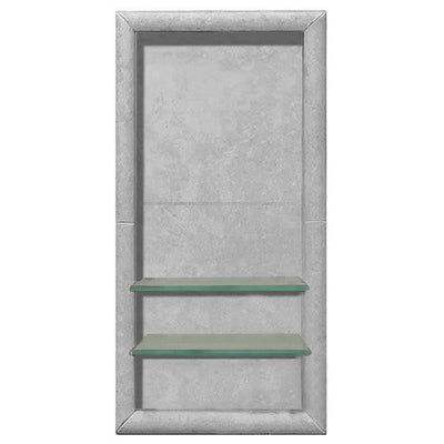 Full Tile 12 in. x 4 in. x 24 in. Shower Niche in Portland Cement - Super Arbor