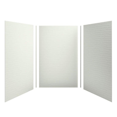 Choreograph 60 in. x 96 in. 3-Piece Easy Up Adhesive Alcove Shower Surround Walls in Dune - Super Arbor