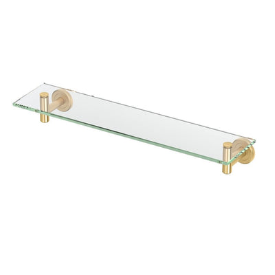 Latitude II 20.13 in. W Glass Shelf in Brushed Brass - Super Arbor