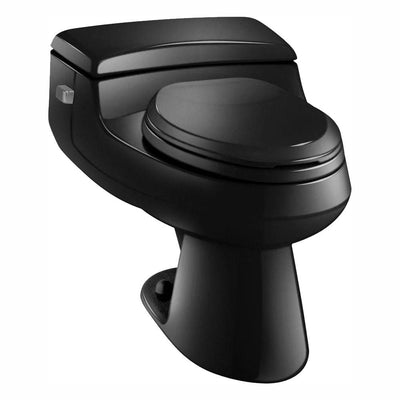 San Raphael Comfort Height 1-piece 1 GPF Single Flush Elongated Toilet in Black, Seat Included - Super Arbor