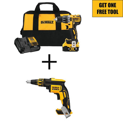 20-Volt MAX XR Cordless Brushless 1/2 in. Drill/Driver Kit with FREE 20-Volt Cordless Brushless Drywall Screw Gun - Super Arbor