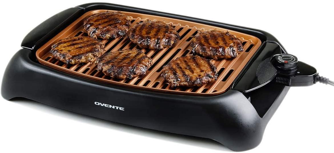 Ovente 13x10 Electric Cooking Grill ,Copper