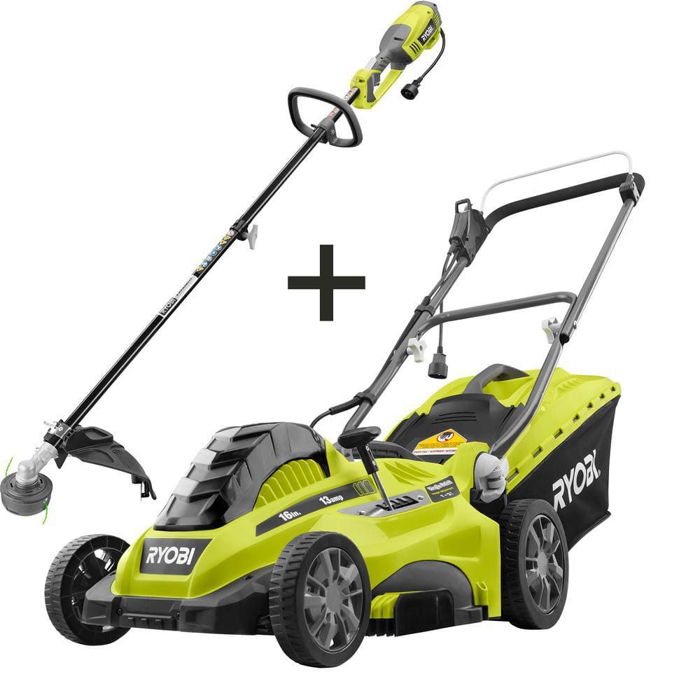 10 Amp 16-inch Electric Walk-Behind Push Lawn Mower Corded