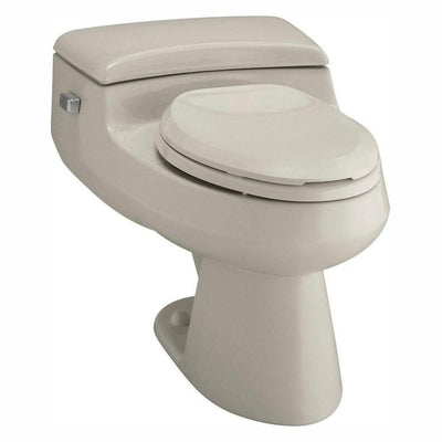 San Raphael Comfort Height 1-piece 1 GPF Single Flush Elongated Toilet in Sandbar, Seat Included - Super Arbor