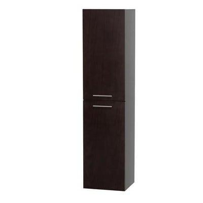 Wyndham Collection Bailey 13.5-in W x 56-in H x 12.25-in D Espresso Bathroom Wall Cabinet