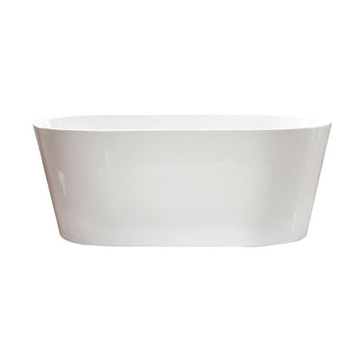 Lola 4.4 ft. Acrylic Double Ended Flat Bottom Non-Whirlpool Bathtub in White - Super Arbor